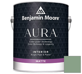 Краска Benjamin Moore Aura Interior Paint - Matte (522) цвет 628 Winchester Sage