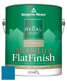 Benjamin Moore W105 Regal Select Exterior Paint-MoorLife Flat Finish краска цвет 2060-30 Seaport Blue