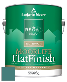 Benjamin Moore W105 Regal Select Exterior Paint-MoorLife Flat Finish краска цвет 2049-30 Teal Ocean