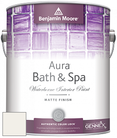 Benjamin Moore Aura 532 Bath & Spa Waterborne Interior Paint Matte Finish краска цвет OC-129 Alabaster