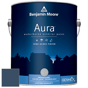 Benjamin Moore Aura 632 Waterborne Exterior Semi-Gloss Finish краска цвет 2060-10 Symphony Blue
