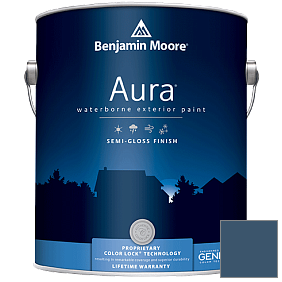 Краска Aura Waterborne Exterior Semi-Gloss Finish (632) цвет 2061-20 Champion Cobalt