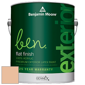 Benjamin Moore Ben 541 Waterborne Exterior Flat Finish краска цвет 2166-50 Creamy Orange