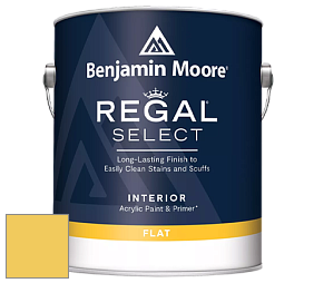 Benjamin Moore 547 Regal Select Waterborne Interior Flat Finish краска цвет 355 Majestic Yellow