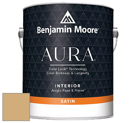 Benjamin Moore Aura 526 Waterborne Interior Satin Finish покрытие цвет 222 Mustard Seed