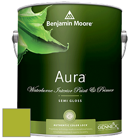 Benjamin Moore Aura 528 Waterborne Interior Semi-gloss Finish краска цвет 2028-30 Tequila Lime