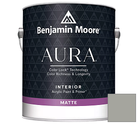 Краска Benjamin Moore Aura Interior Paint - Matte (522) цвет 1482 Sabre Gray