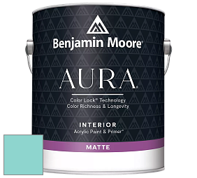 Benjamin Moore Aura 522 Interior Paint - Matte краска цвет 661 Caribbean Cool