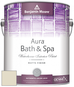 Benjamin Moore Aura 532 Bath & Spa Waterborne Interior Paint Matte Finish краска цвет OC-7 Creamy White