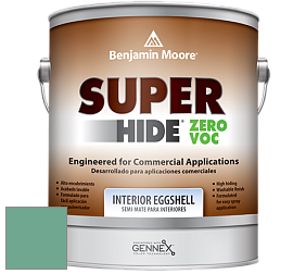 Benjamin Moore 357 Super Hide Zero Voc Interior Eggshell краска цвет 2040-40 Summer Basket Green