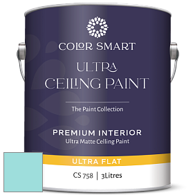 COLOR SMART CS 758 ULTRA CEILING PAINT ультраматовая краска цвет NCS S 0530-B40G 