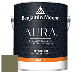 Benjamin Moore Aura 526 Waterborne Interior Satin Finish покрытие цвет 490 Pine Brook