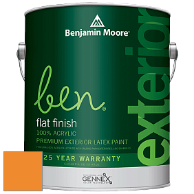 Benjamin Moore Ben 541 Waterborne Exterior Flat Finish краска цвет 2017-20 Sharp Cheddar