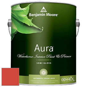 Benjamin Moore Aura 528 Waterborne Interior Semi-gloss Finish краска цвет 2013-10 Outrageous Orange