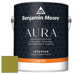 Benjamin Moore Aura 526 Waterborne Interior Satin Finish покрытие цвет NCS S 3060-G60Y 