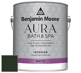 Benjamin Moore Aura 532 Bath & Spa Waterborne Interior Paint Matte Finish краска цвет RAL 6007 