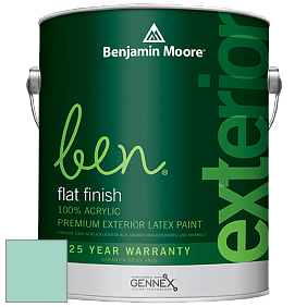 Benjamin Moore Ben 541 Waterborne Exterior Flat Finish краска цвет 2041-50 Sea Mist Green