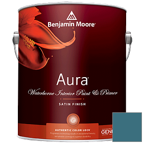 Краска Aura Waterborne Interior Satin Finish (526) цвет 749 Bainbridge Blue