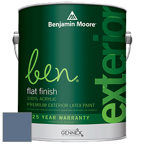 Benjamin Moore Ben 541 Waterborne Exterior Flat Finish краска цвет 832 Blue Heron