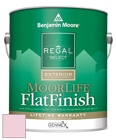 Benjamin Moore W105 Regal Select Exterior Paint-MoorLife Flat Finish краска цвет 2087-60 Ribbon Pink