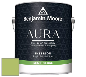 Benjamin Moore Aura 528 Waterborne Interior Semi-gloss Finish краска цвет 412 Springhill Green