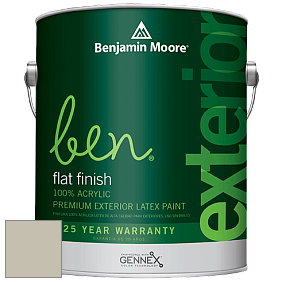 Benjamin Moore Ben 541 Waterborne Exterior Flat Finish краска цвет 1501 Paris Rain