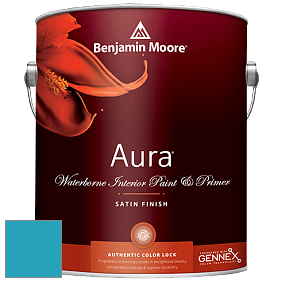 Benjamin Moore Aura 526 Waterborne Interior Satin Finish покрытие цвет NCS S 2050-B10G 