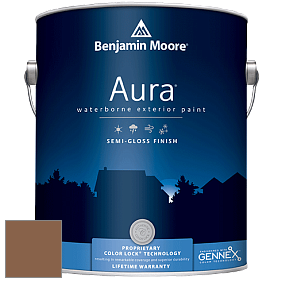 Benjamin Moore Aura 632 Waterborne Exterior Semi-Gloss Finish краска цвет 2163-20 Pony Brown