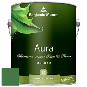 Benjamin Moore Aura 528 Waterborne Interior Semi-gloss Finish краска цвет 2035-20 Cactus Green