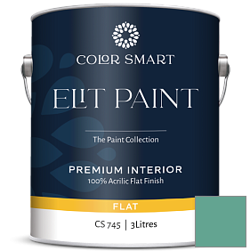 Краска COLOR SMART CS 745 ELIT PAINT глубокоматовая моющаяся краска цвет 649 Captivating Teal