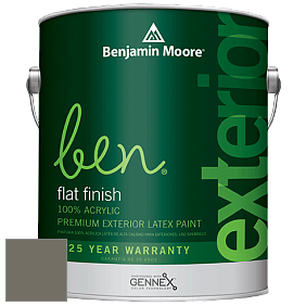 Benjamin Moore Ben 541 Waterborne Exterior Flat Finish краска цвет 2139-30 Sharkskin