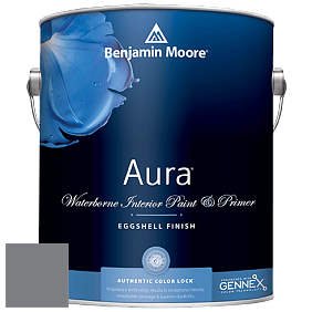 Benjamin Moore Aura 524 Waterborne Interior Eggshell Finish краска цвет 2121-20 Steel Wool