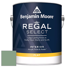 Benjamin Moore 547 Regal Select Waterborne Interior Flat Finish краска цвет 628 Winchester Sage