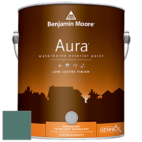 Benjamin Moore Aura 634 Waterborne Exterior Low Lustre Finish краска цвет 2050-30 Newport Green