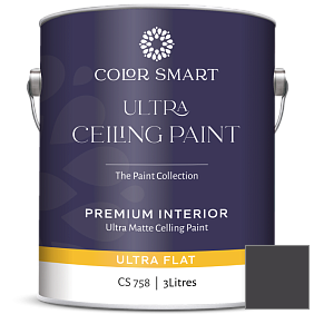 Краска COLOR SMART CS 758 ULTRA CEILING PAINT ультраматовая краска цвет 2117-10 Carbon Copy