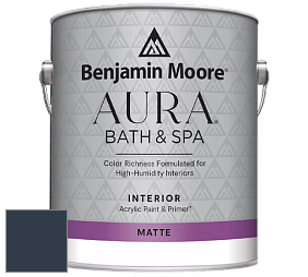 Benjamin Moore Aura 532 Bath & Spa Waterborne Interior Paint Matte Finish краска цвет RAL 5008 
