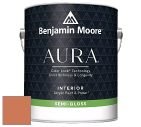 Benjamin Moore Aura 528 Waterborne Interior Semi-gloss Finish краска цвет 098 Bryce Canyon