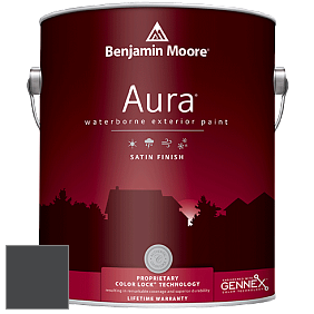 Benjamin Moore Aura 631 Waterborne Exterior Satin Finish краска цвет 2126-10 Black Tar