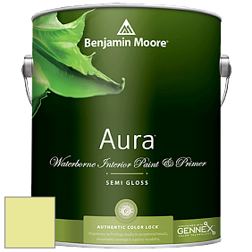 Benjamin Moore Aura 528 Waterborne Interior Semi-gloss Finish краска цвет 2026-50 Fresh Cut Grass