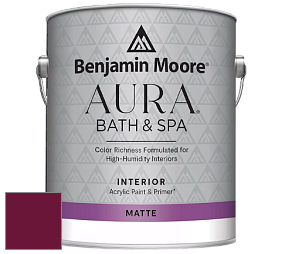 Benjamin Moore Aura 532 Bath & Spa Waterborne Interior Paint Matte Finish краска цвет RAL 4004 