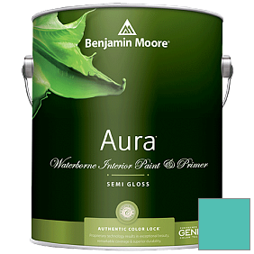 Краска Aura Waterborne Interior Semi-gloss Finish (528) цвет 663 Teal Tone