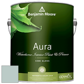 Benjamin Moore Aura 528 Waterborne Interior Semi-gloss Finish краска цвет 688 Seacliff Heights
