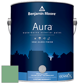 Benjamin Moore Aura 632 Waterborne Exterior Semi-Gloss Finish краска цвет 2035-40 Stokes Forest Green