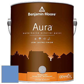 Benjamin Moore Aura 634 Waterborne Exterior Low Lustre Finish краска цвет 2067-40 Blue Lapis