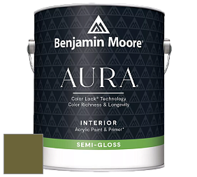 Benjamin Moore Aura 528 Waterborne Interior Semi-gloss Finish краска цвет NCS S 5540-G60Y 