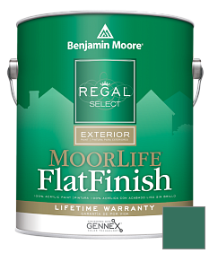 Краска Regal Select Exterior Paint-MoorLife Flat Finish (W105) цвет 2047-20 Manor Green