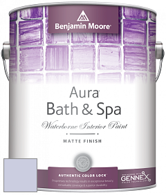 Benjamin Moore Aura 532 Bath & Spa Waterborne Interior Paint Matte Finish краска цвет 2070-60 Lavender Mist