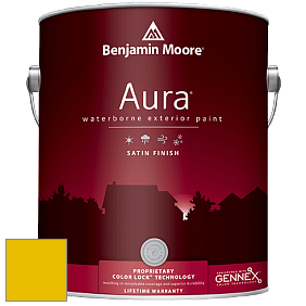 Benjamin Moore Aura 631 Waterborne Exterior Satin Finish краска цвет 2023-10 Yolk