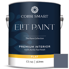 Краска COLOR SMART CS 745 ELIT PAINT глубокоматовая моющаяся краска цвет 1435 Blue Gaspe