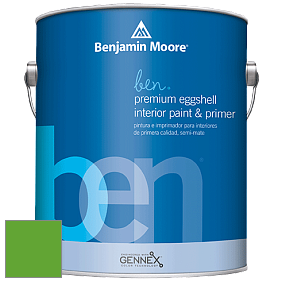 Benjamin Moore Ben W626 Premium Interior Latex Eggshell краска цвет 2032-20 Traffic Light Green